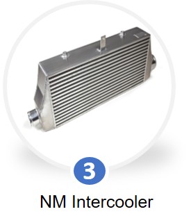 Intercambiador de calor de intercooler agua-aire de aluminio